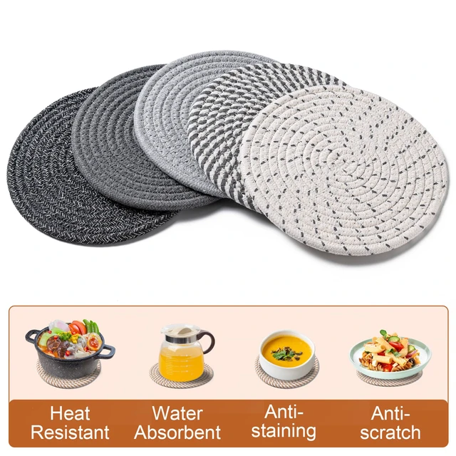 Alt view image 4 of 6 - 7-Inch Trivets for Hot Dishes, Pot Holders, Hot Pads, Coasters