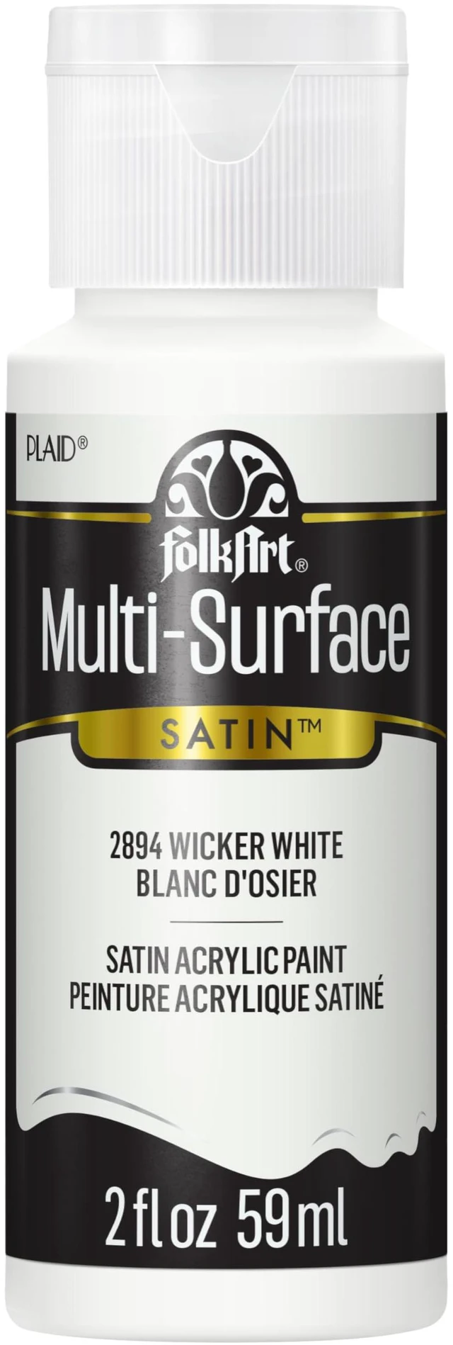 Main image of FolkArt 2894 Wicker White Multi-Surface Paint, 2oz