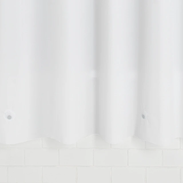 Alt view image 6 of 6 - Mainstays PEVA Shower Curtain Liner, 70in x 71in, Light Weight, White