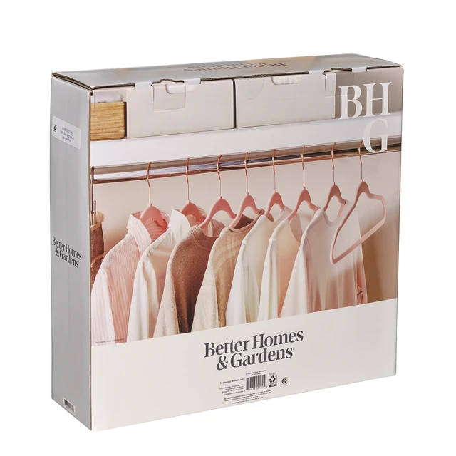 Alt view image 6 of 7 - Better Homes & Gardens Adult Clothing Hangers, Ultra Slim, Non-Slip Velvet, Pink, 30Count