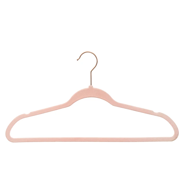 Alt view image 7 of 7 - Better Homes & Gardens Adult Clothing Hangers, Ultra Slim, Non-Slip Velvet, Pink, 30Count