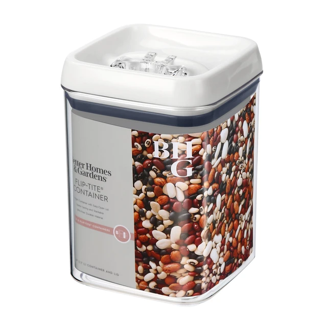 Alt view image 4 of 6 - Better Homes & Gardens Flip-Tite Square 7.2 Cup Food Storage Canister