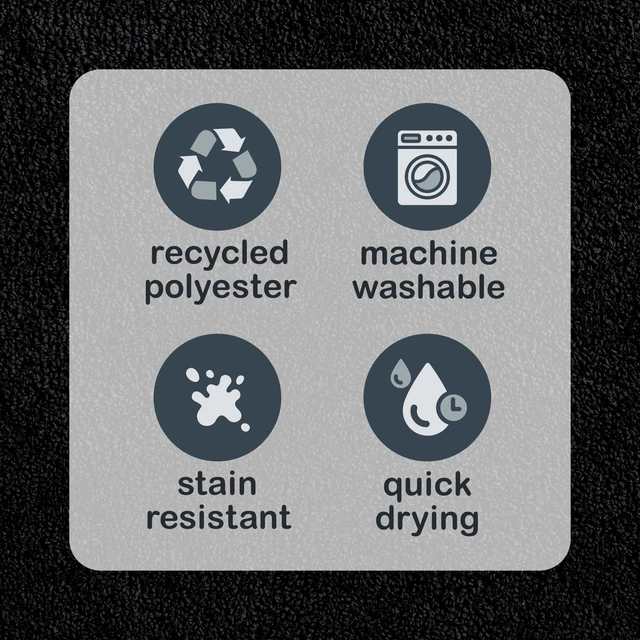 Alt view image 2 of 6 - Mainstays Basic Polyester Toilet Lid Cover, 19" x 22", Black