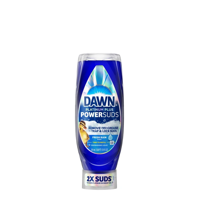Alt view image 4 of 5 - Dawn Platinum Plus PowerSuds Liquid Dish Soap 17.4oz EZ-Squeeze Bottle