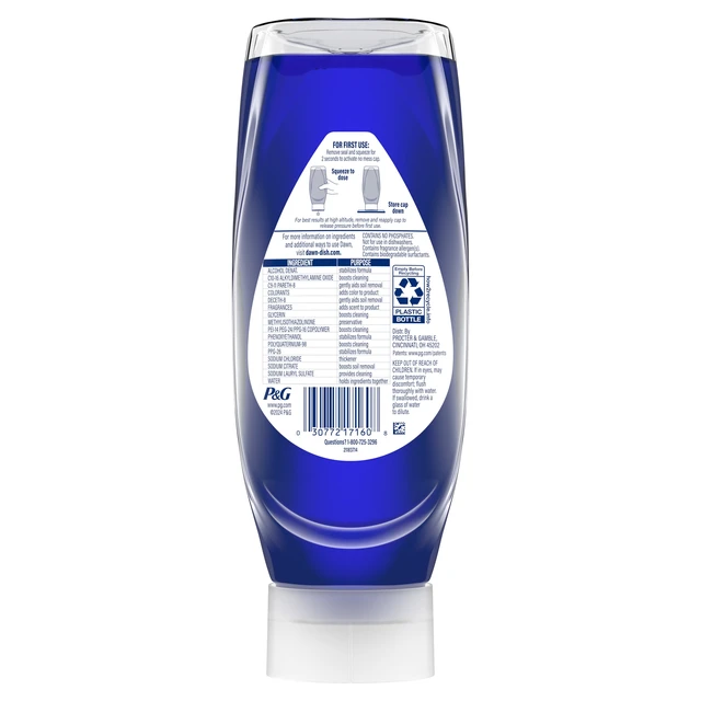Alt view image 2 of 5 - Dawn Platinum Plus PowerSuds Liquid Dish Soap 17.4oz EZ-Squeeze Bottle