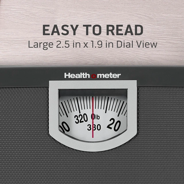 Alt view image 2 of 6 - Health o Meter Compact Dial Bathroom Scale, 330 lb Capacity, Sturdy Metal Platform