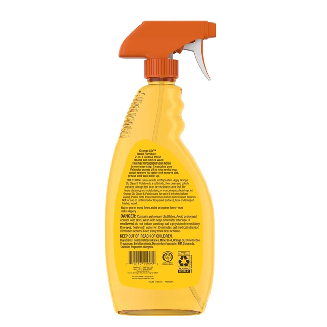 Alt view image 6 of 6 - Orange Glo Wood Furniture 2-in-1 Clean & Polish Spray, 16 oz.