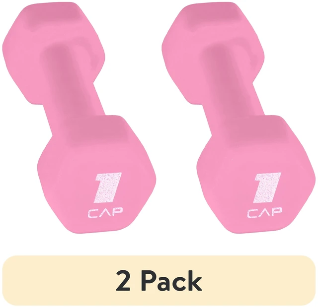 Main image of (2 pack) CAP, 1lb Neoprene Dumbbell, Pink, Single