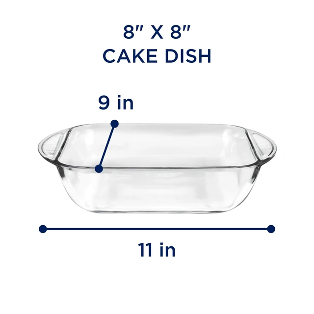 Alt view image 4 of 6 - Anchor Hocking 8" x 8" Glass Cake Pan