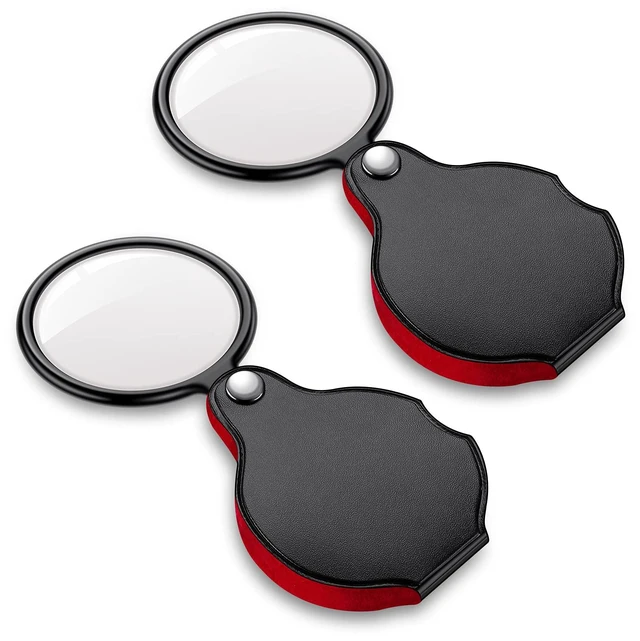 Main image of 2PCS Small Magnifying Glasses for Kids/Senior, 10X Pocket Magnifier