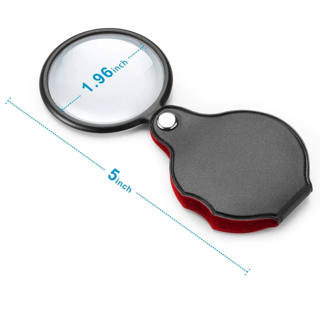 Alt view image 7 of 7 - 2PCS Small Magnifying Glasses for Kids/Senior, 10X Pocket Magnifier
