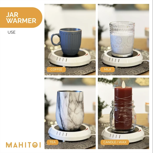 Alt view image 2 of 5 - Durable Heavy Portable Large Warmer Safe Plate for Candle Jar & Mug Warmer, Space Black Pack