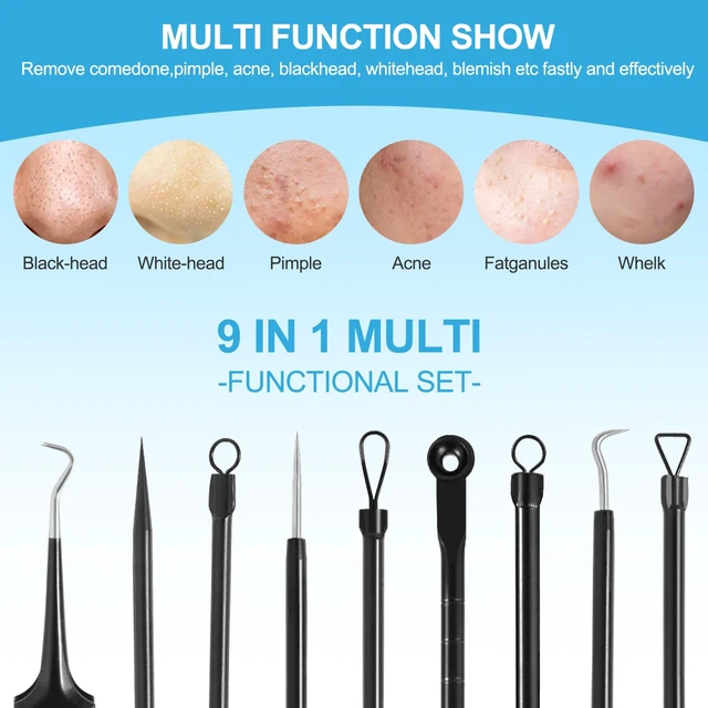 Alt view image 3 of 7 - Blackhead Remover Tools Pimple Popper Tool Kit, Comedones Extractor Acne Removal Kit for Blemish, Black Head Remover for face Risk Free Treatment for Whitehead Popping