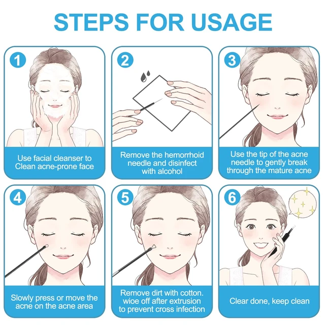 Alt view image 6 of 7 - Blackhead Remover Tools Pimple Popper Tool Kit, Comedones Extractor Acne Removal Kit for Blemish, Black Head Remover for face Risk Free Treatment for Whitehead Popping