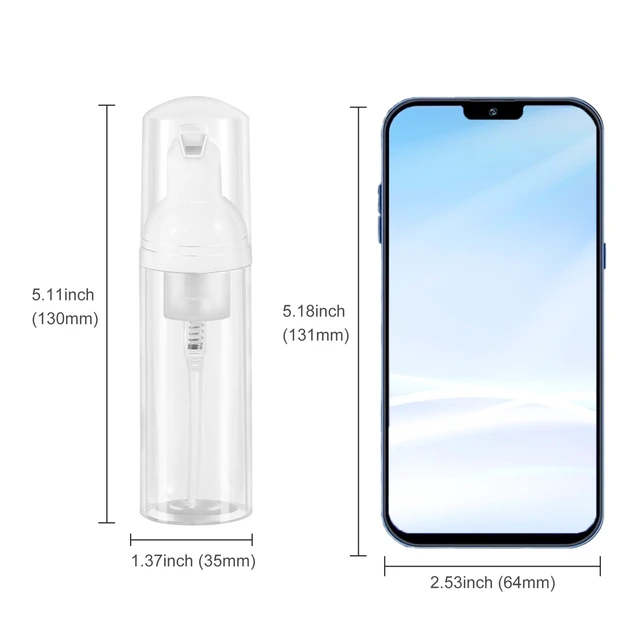 Alt view image 2 of 6 - 3pcs 2oz Small Size Mousse Plastic Travel Foam Pump Bottle Dispenser