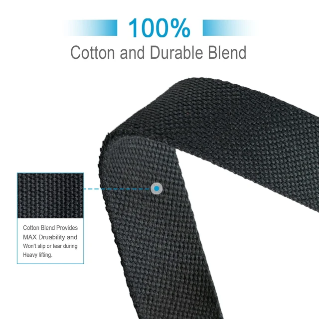 Alt view image 5 of 6 - Lifting Wrist Straps for Weightlifting, Deadlifts, Strength Training, Gym Workout, Soft Cotton Wrist Wraps with Neoprene-Padded Support, Premium Strap for Men & Women
