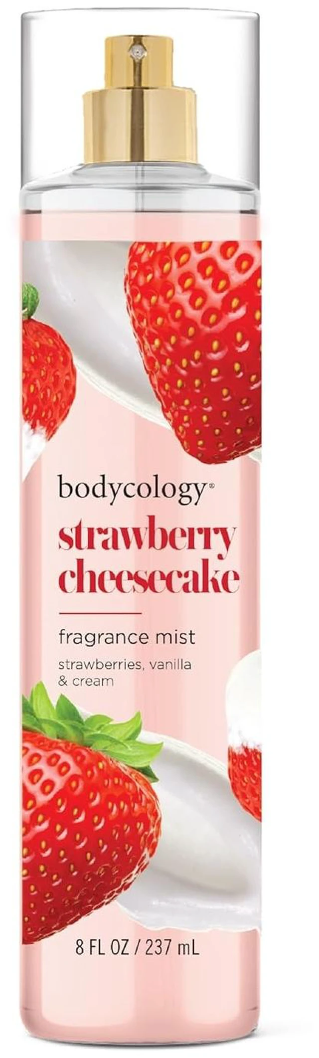 Main image of Bodycology Long-Lasting Fragrance Body Mist, Strawberry Cheesecake, 8 fl oz