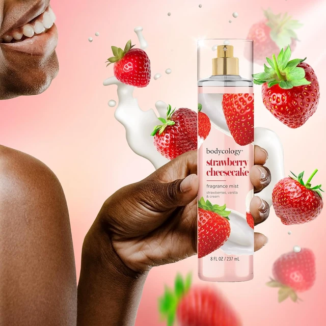 Alt view image 2 of 7 - Bodycology Long-Lasting Fragrance Body Mist, Strawberry Cheesecake, 8 fl oz