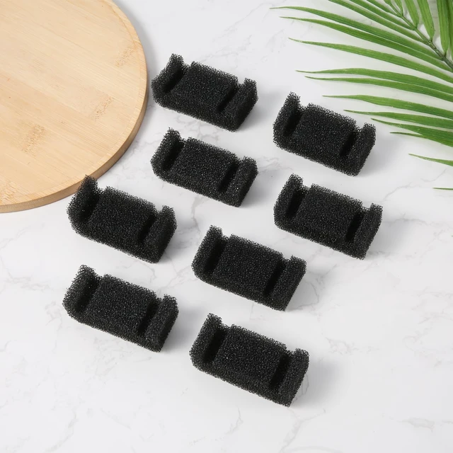Alt view image 3 of 7 - 8pcs Cat Water Fountain Sponge Filters, U Shape Replacement Sponge Filters for Cat Fountain 84oz/2.5L Stainless Steel Top Cat Water Dispenser 67oz/2.0L Pet Drinking Fountain