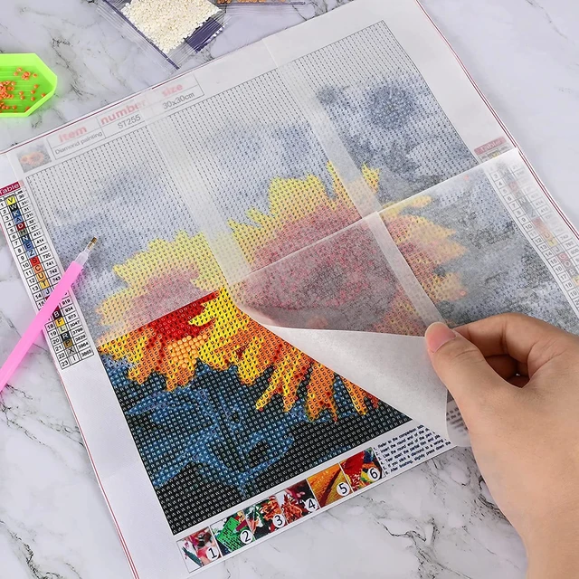 Alt view image 3 of 6 - 200 Pieces Diamond Painting Release Paper 15 x 10 cm Double-Sided Non-Stick Cover Replacement 5D Diamond Painting Accessories Tool for Adult Kids (5.9 x 3.9 inch)