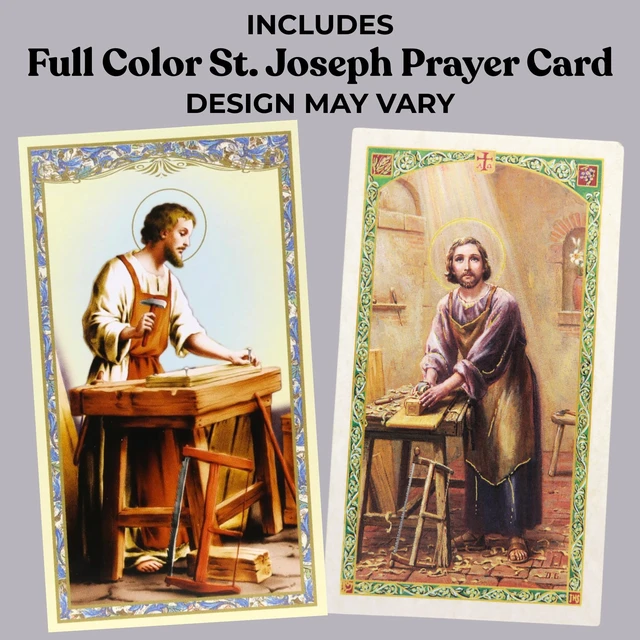 Alt view image 6 of 7 - Needzo Saint Joseph Statue Home Seller Kit, Religious Figurine and Prayer Card, Catholic Gift Set, 3.25 Inches