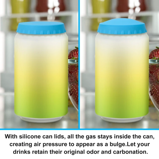 Alt view image 6 of 6 - 6 Pack Silicone Soda Can Cover Lids, Reusable Soda Can Lids Beer Can Covers Pop Can Covers, BPA Free Silicone Can Cover, Stopper and Protector for Soda, Beer, Beverage, Juice, Coke, Fits Standard Cans