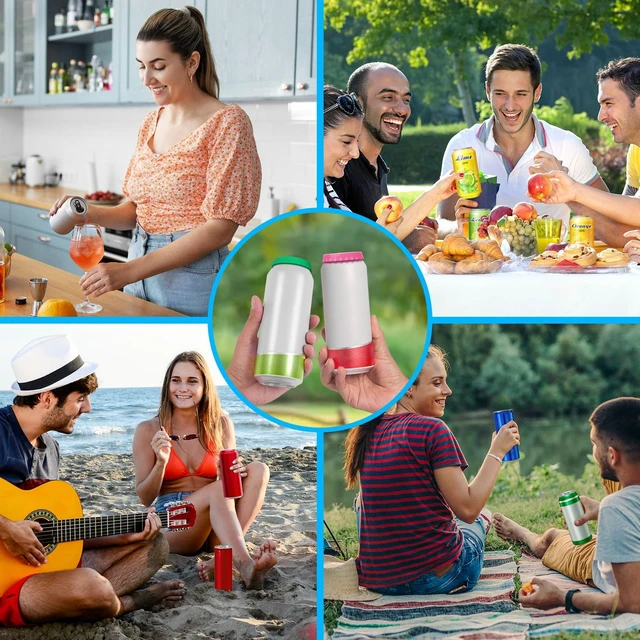 Alt view image 5 of 6 - 6 Pack Silicone Soda Can Cover Lids, Reusable Soda Can Lids Beer Can Covers Pop Can Covers, BPA Free Silicone Can Cover, Stopper and Protector for Soda, Beer, Beverage, Juice, Coke, Fits Standard Cans