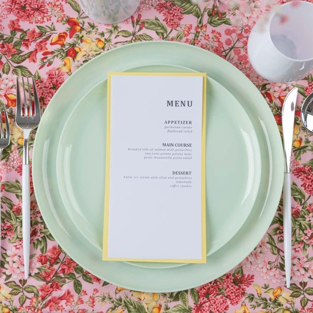 Alt view image 3 of 7 - Blue Sky Edge Collection Mint Green Disposable Plastic Plates 6.3" - 10 Count, Stylish & Sturdy Disposable Dinnerware for Parties, Events, and Occasions