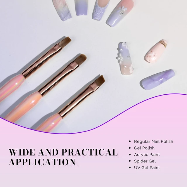 Alt view image 2 of 6 - MelodySusie 3Pcs Nail Art Clean Up Brushes