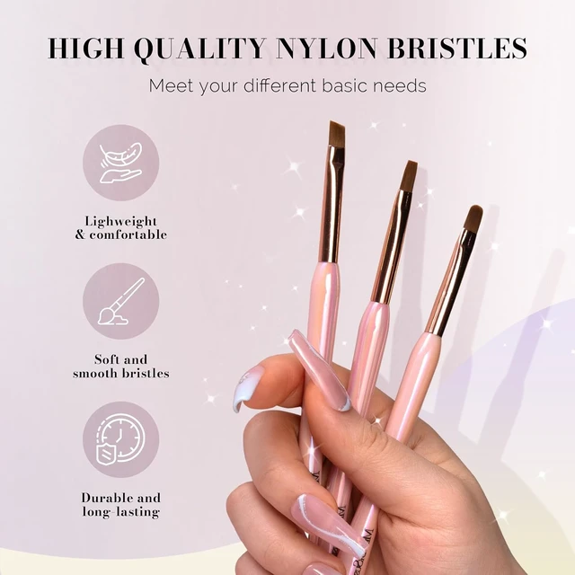 Alt view image 3 of 6 - MelodySusie 3Pcs Nail Art Clean Up Brushes