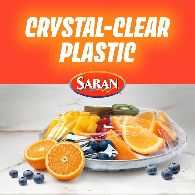 Alt view image 5 of 7 - Saran Cling Plus Clear Plastic Wrap, Food Storage, Easy Dispense, 200 Sq Ft Roll