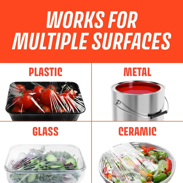 Alt view image 6 of 7 - Saran Cling Plus Clear Plastic Wrap, Food Storage, Easy Dispense, 200 Sq Ft Roll