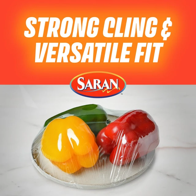 Alt view image 4 of 7 - Saran Cling Plus Clear Plastic Wrap, Food Storage, Easy Dispense, 200 Sq Ft Roll
