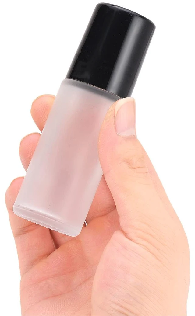 Main image of 3 Pcs 30ml Frosted Glass Roll On Bottles Deodorant Container Empty Refillable Travel DIY Deodorant Bottles With Plastic Roller Balls For Lip Balm Lotion Sunscreen Essential Oil Perfumes Cosmetics DIY