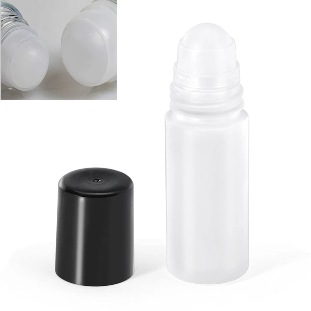 Alt view image 4 of 4 - 3 Pcs 30ml Frosted Glass Roll On Bottles Deodorant Container Empty Refillable Travel DIY Deodorant Bottles With Plastic Roller Balls For Lip Balm Lotion Sunscreen Essential Oil Perfumes Cosmetics DIY