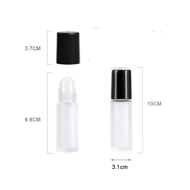 Alt view image 3 of 4 - 3 Pcs 30ml Frosted Glass Roll On Bottles Deodorant Container Empty Refillable Travel DIY Deodorant Bottles With Plastic Roller Balls For Lip Balm Lotion Sunscreen Essential Oil Perfumes Cosmetics DIY