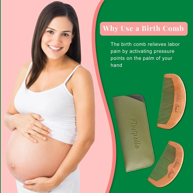 Alt view image 3 of 6 - 2Pcs Birthing Comb for Women Labor,Wooden Birth Labor Comb for Labor and Delivery Essentials,Natural Wood Combs for Labor Pain Relief,Labor Combs for Pregnant Women Pregnancy Contraction Moms