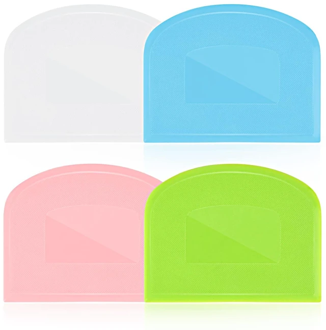 Main image of Sourdough Scraper Tool, 4 Pcs Flexible Bowl Scraper for Baking Bread Dough