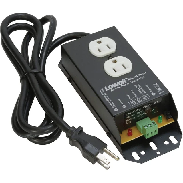 Alt view image 2 of 2 - Lowell Manufacturing RPC-15 15A Low Voltage Remote Power Control