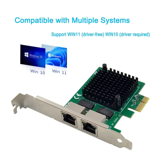 Alt view image 9 of 14 - Dual PCIe 3.1 2.5GBase-T Network Adapter with Intel I225-V / I226-V 2500/1000/100Mbps PCI Express Gigabit Ethernet NIC Card RJ45 LAN Controller for Windows 10/11 with Low Profile Bracket