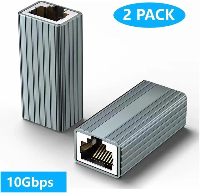 Alt view image 8 of 14 - WISDUM Ethernet Extender 10Gbps, 2 Pack RJ45 Coupler, Ethernet Connector LAN Adapter Network Extender Female RJ45 for LAN Cable, Network Cable, Ethernet Cable, Network Coupler Cat7, Cat6, Cat5e, Cat5