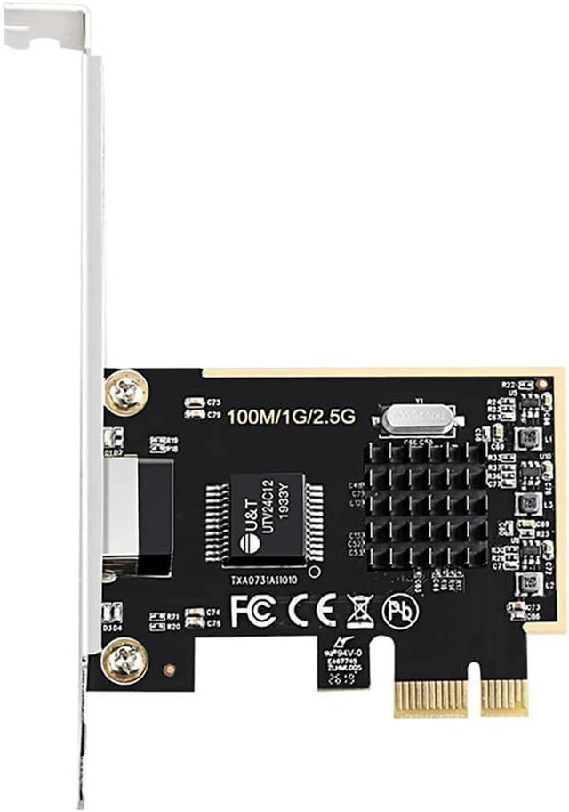 Alt view image 6 of 12 - PCIE Card 2500Mbps Gigabit Network Card 10/100/1000Mbps RTL8125 RJ45 Wired Network Card PCI-E 2.5G Network Adapter LAN Card