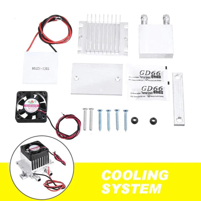 Alt view image 7 of 10 - 1 PC DIY Kit TEC1-12706 Thermoelectric Peltier Module Water Cooler Cooling System 60W Small-scale