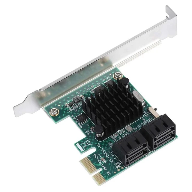 Alt view image 4 of 6 - PCIE to SATA Expansion Controller Expansion Card with 4 Ports 6G SATA Expansion Card for PCI Expansion Cards