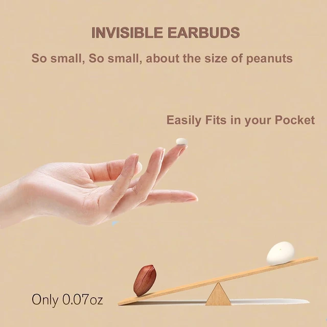 Alt view image 8 of 12 - Smallest Bluetooth Mini Small Invisible Earbuds Wireless Bluetooth Hidden for Work Micro Tiny Discreet Earbuds for Small Ears