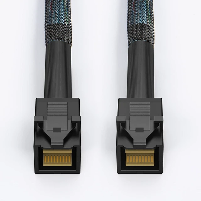 Alt view image 12 of 14 - Internal Mini SAS HD Cable, Mini SAS SFF-8643 to SFF-8643 Cable, 3.3FT