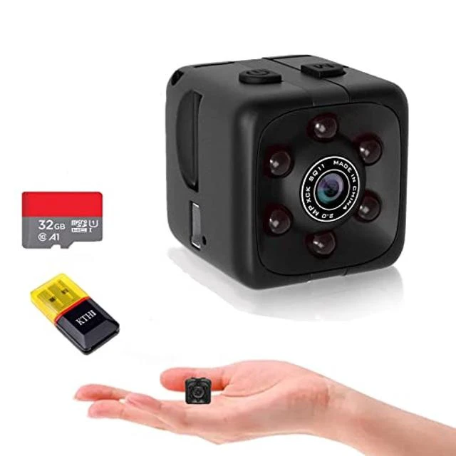Alt view image 6 of 10 - Mini Spy Camera Include 32G SD Card Hidden Camera HD Audio and Video Recording, Night Vision Motion Detection, Surveillance Camera Small Dog Camera Nanny Cam Baby Monitor Home Security Camera
