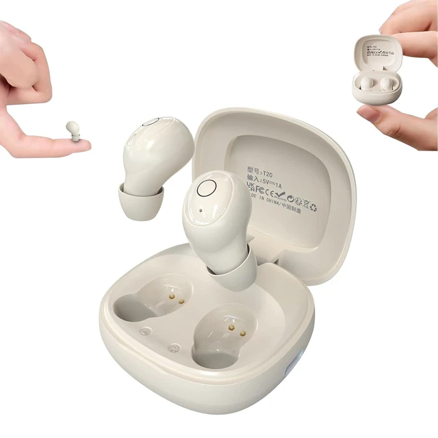 Alt view image 8 of 14 - T20Invisible Mini Invisible Wireless Bluetooth In Ear Earbuds for Small Ears Canals Women Sleep Earbuds, Skin Tone, 5.4 Bluetooth, 24Hrs Battery Life