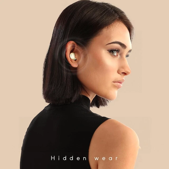 Alt view image 12 of 14 - T20Invisible Mini Invisible Wireless Bluetooth In Ear Earbuds for Small Ears Canals Women Sleep Earbuds, Skin Tone, 5.4 Bluetooth, 24Hrs Battery Life