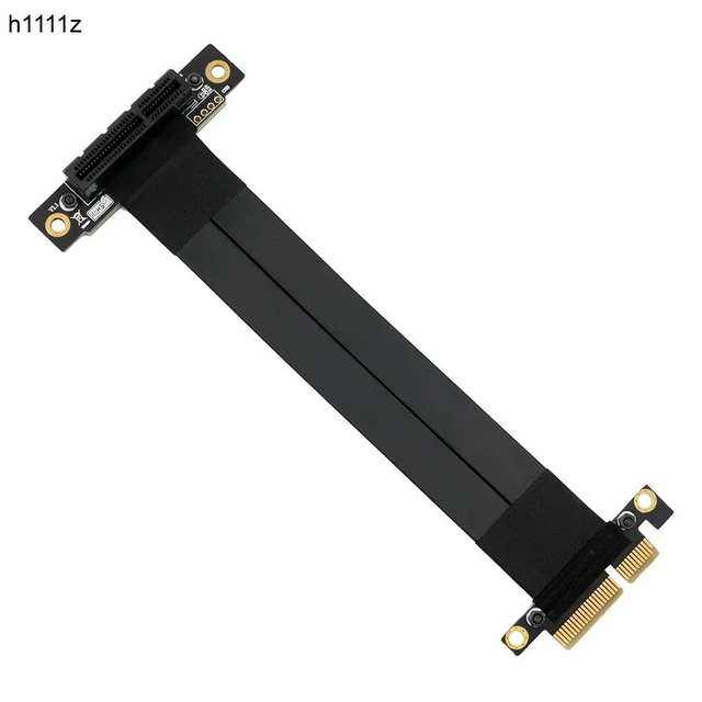 Alt view image 7 of 12 - PCI Express Extension Cable Riser PCI-E X4 to X4 PCIE Extender Flexible Cable Adapter Riser Card PC Cable for Graphics Card 24cm